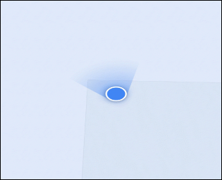 O ícone azul de localização no Google Maps