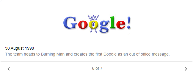 O logotipo do Google em 30 de agosto de 1998.