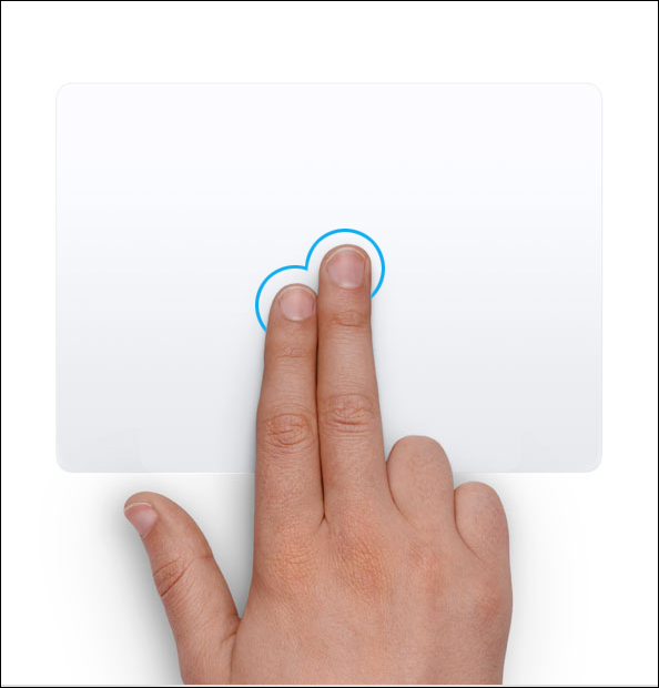 Como fazer um clique com o botão direito no trackpad do MacBook ou no trackpad do Magic
