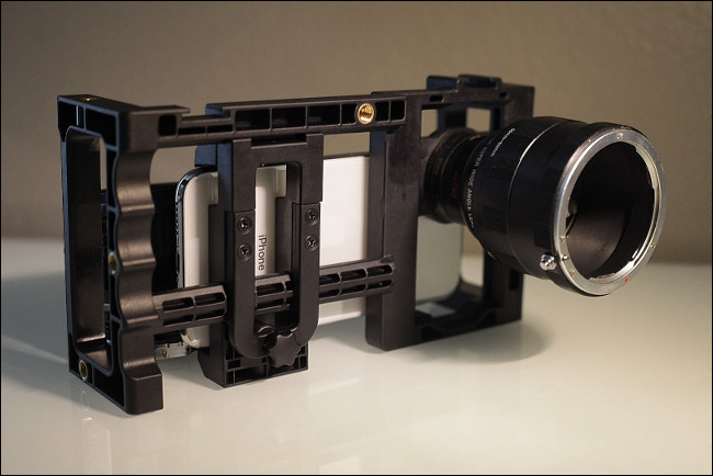 Um kit adaptador de lente EnCinema SLR Mk 2.