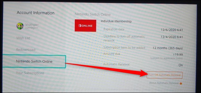 Desligue a renovação automática (interruptor)