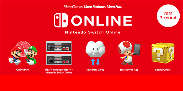 O site de assinatura online do Nintendo Switch.
