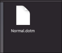 O arquivo Normal.dotm em um Mac.