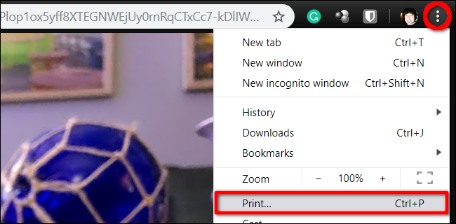 Imprimir imagem do Chrome