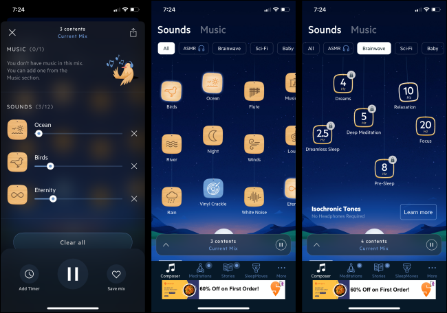 Aplicativo Relax Melodies para iPhone e Android
