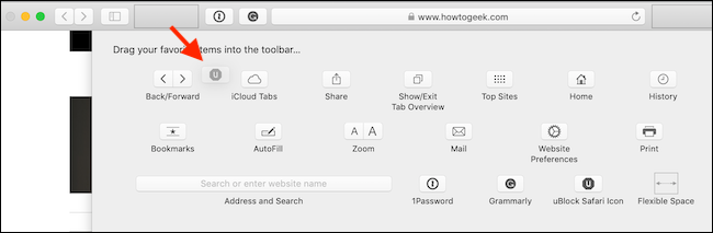 Remover um botão da barra de ferramentas do Safari