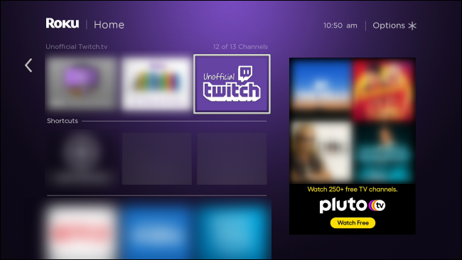 Roku não oficial Twitch App