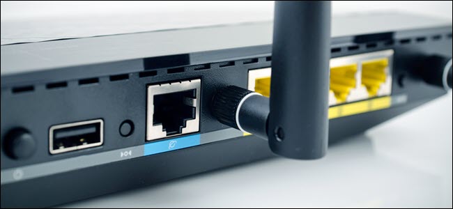Roteador wi-fi sem fio moderno close-up