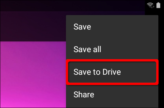 Salvar no Drive Mobile