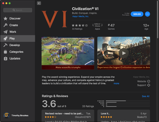 Civilization VI na Mac App Store