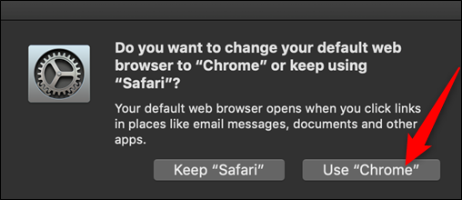 Clique em “Usar Chrome”.