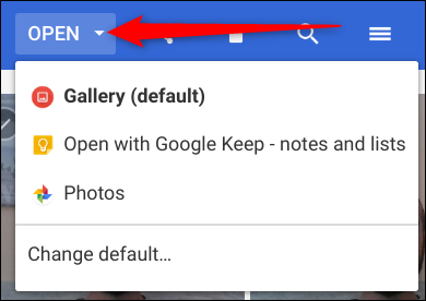 Ao clicar em "Abrir", você pode escolher entre qualquer um dos aplicativos em seu sistema que abrem imagens.