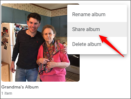 Compartilhe o álbum do Google Fotos