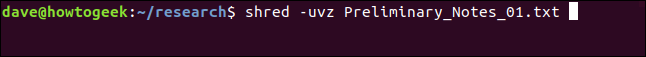 destruir -uvz Preliminary_Notes.txt_01.txt em uma janela de terminal