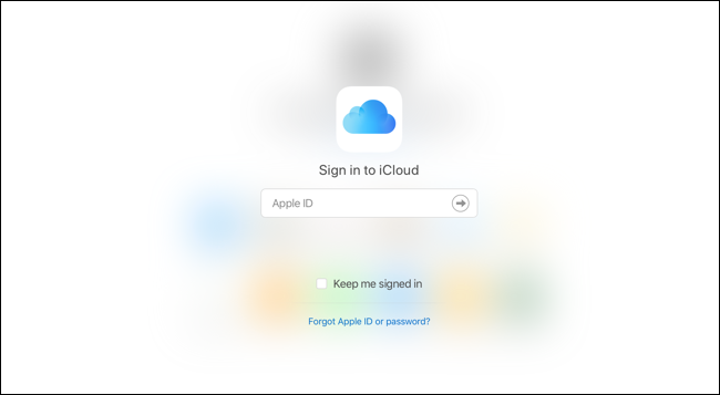 Faça login no iCloud.