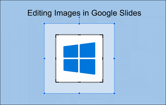 Use o mouse para selecionar quais áreas da imagem você deseja cortar no Apresentações Google