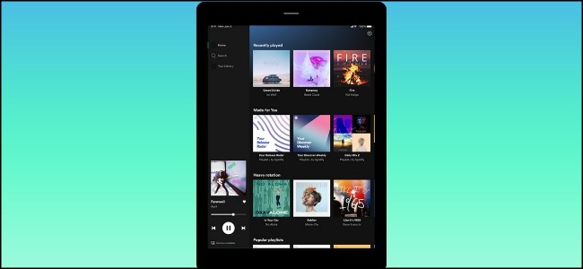 Interface Spotify iPad Tablet