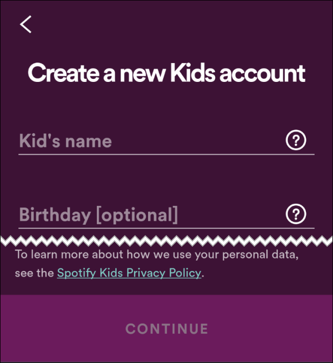 Spotify Kid Name