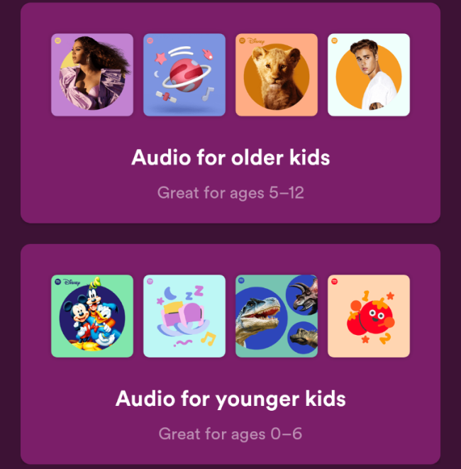 Spotify Kids escolhe a idade