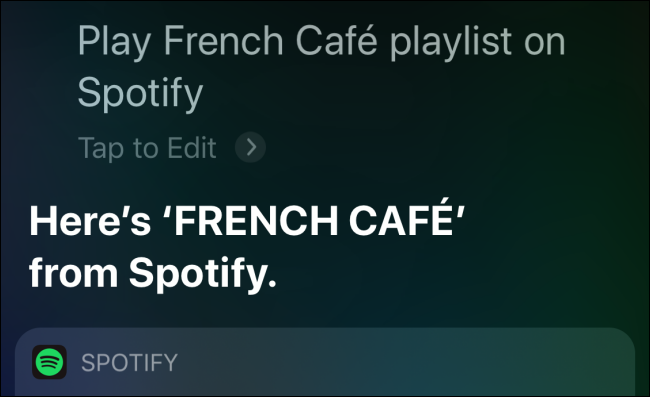 Spotify pagando a playlist em Siri