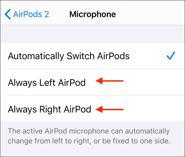 Mude para o uso de um único AirPod