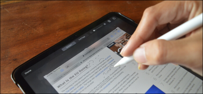 Tirar e anotar uma captura de tela com o Apple Pencil no iPad Pro