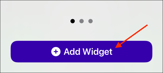 Toque em Adicionar widget