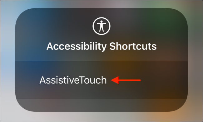 Toque em AssistiveTouch no Control Center