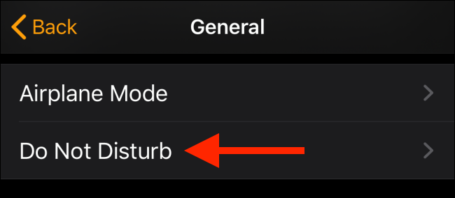 Toque em Não perturbe na seção Geral