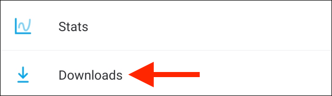 Toque em "Downloads".