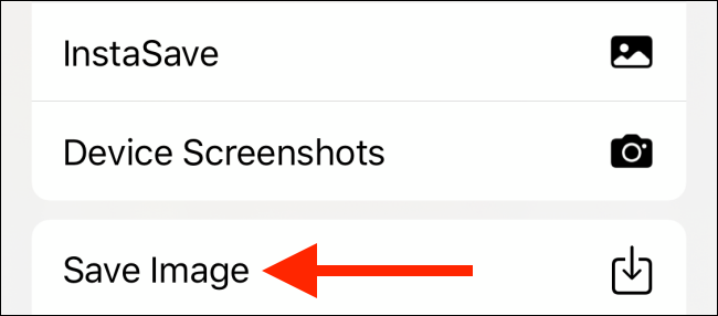 Toque em "Salvar imagem".
