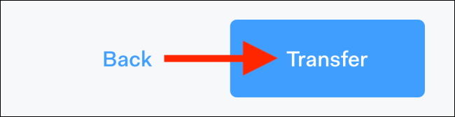 Toque em "Transferir".