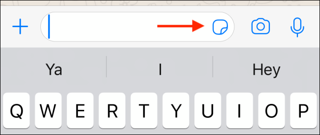 Toque no ícone Stickers no WhatsApp