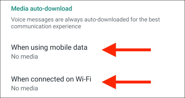 Toque nas opções de dados móveis ou wi-fi