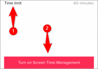 Toque em "Limite de tempo", escolha um limite de tempo e toque em "Ativar gerenciamento de tempo na tela".