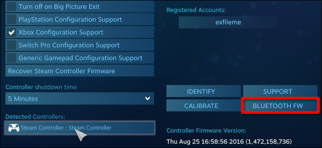 Clique em “Bluetooth FW” para atualizar o firmware.