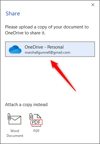 Carregar documento para OneDrive