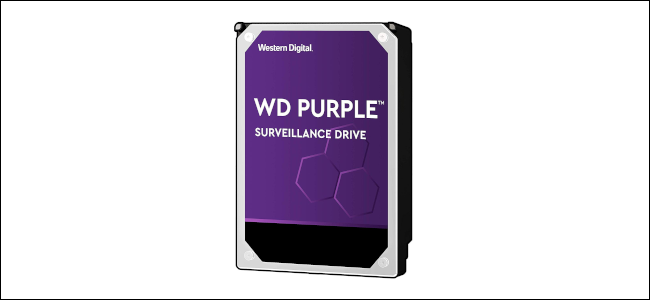 Uma unidade de vigilância Western Digital Purple.