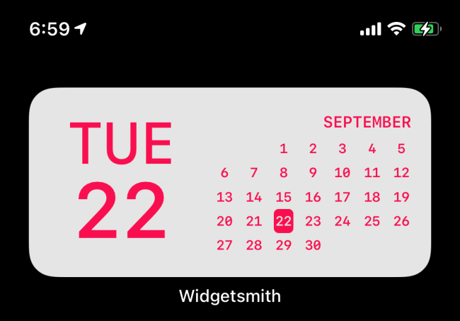 Widget de data Widgetsmith