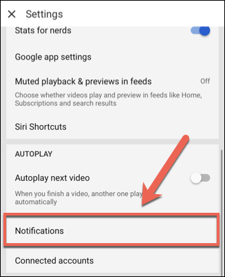 Toque em "Notificações". 