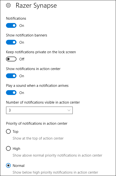 detalhes de notificação para um aplicativo