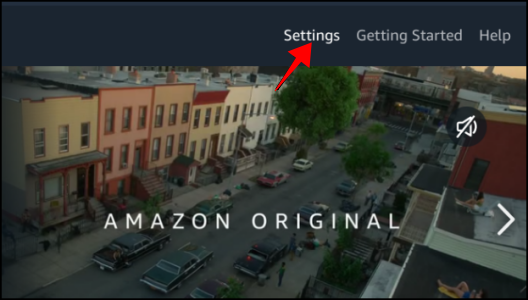 Configurações de vídeo Amazon Prime