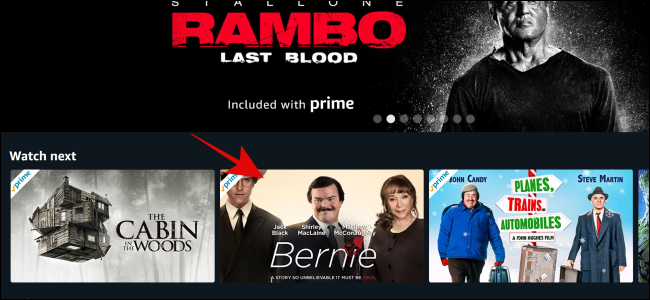 Selecione o programa ou filme que deseja assistir no Amazon Prime Video.
