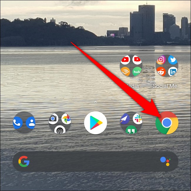 Android Click App Chrome