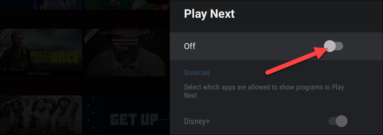 android tv remover jogar a seguir