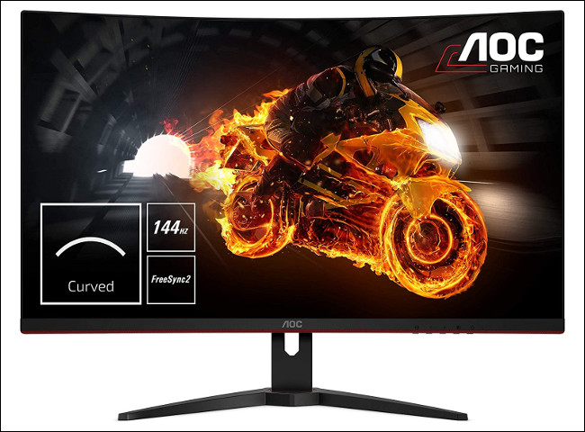 Um monitor de alta taxa de atualização AOC de 144 Hz.