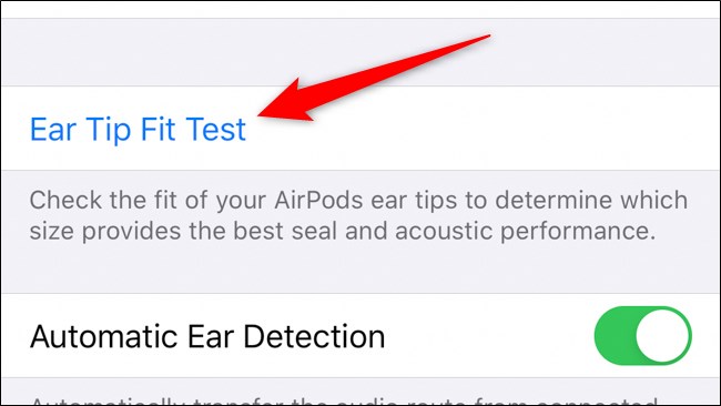 Teste de encaixe da ponta auricular Apple AirPods Pro Select