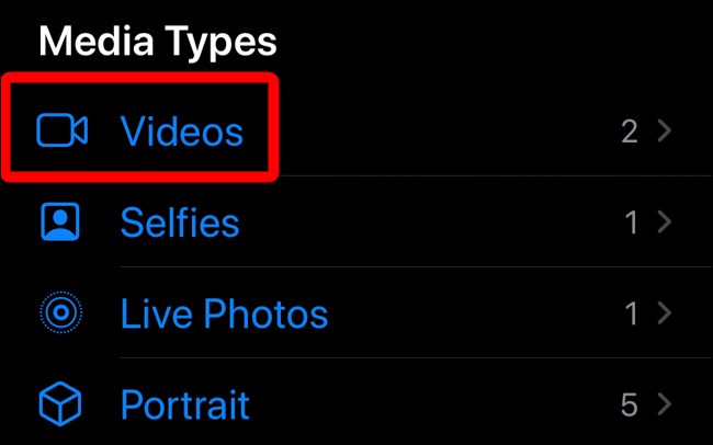 Apple iPhone Click Vídeos ou Álbum Recentes