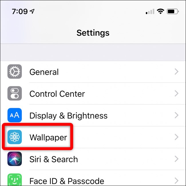 Configurações de papel de parede dinâmico do Apple iPhone