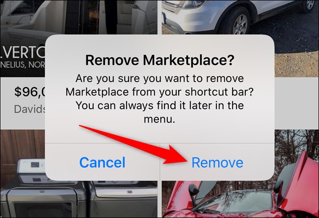 Botão Selecionar Remover Aplicativo Apple iPhone Facebook